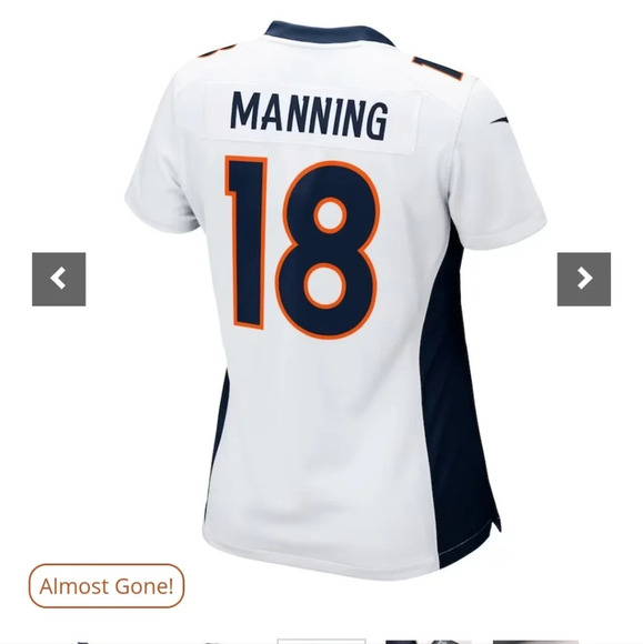 Nike Peyton Manning #18 Denver Broncos Women's Game Jersey - White Size Small - Picture 3 of 12